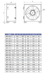 SBFH-900-8C Aksiyel Hücreli 47000 m³/h Basınçlandırma Fanı